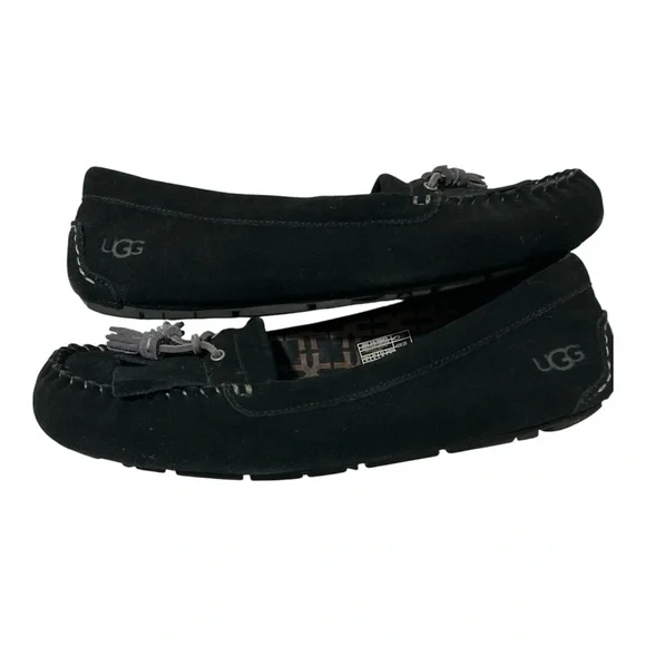 UGG Women's Black Suede Moccasins - Picture 2 of 4